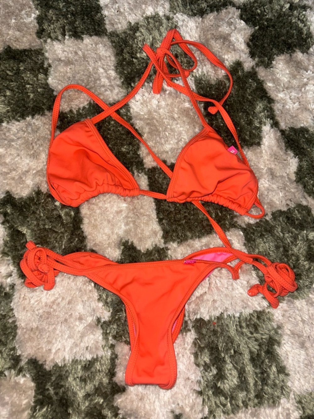 Women's Orange Doll Swim Bikini Set